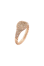 Petite Pavé Pinky Ring, 18k Pink Gold with Diamonds